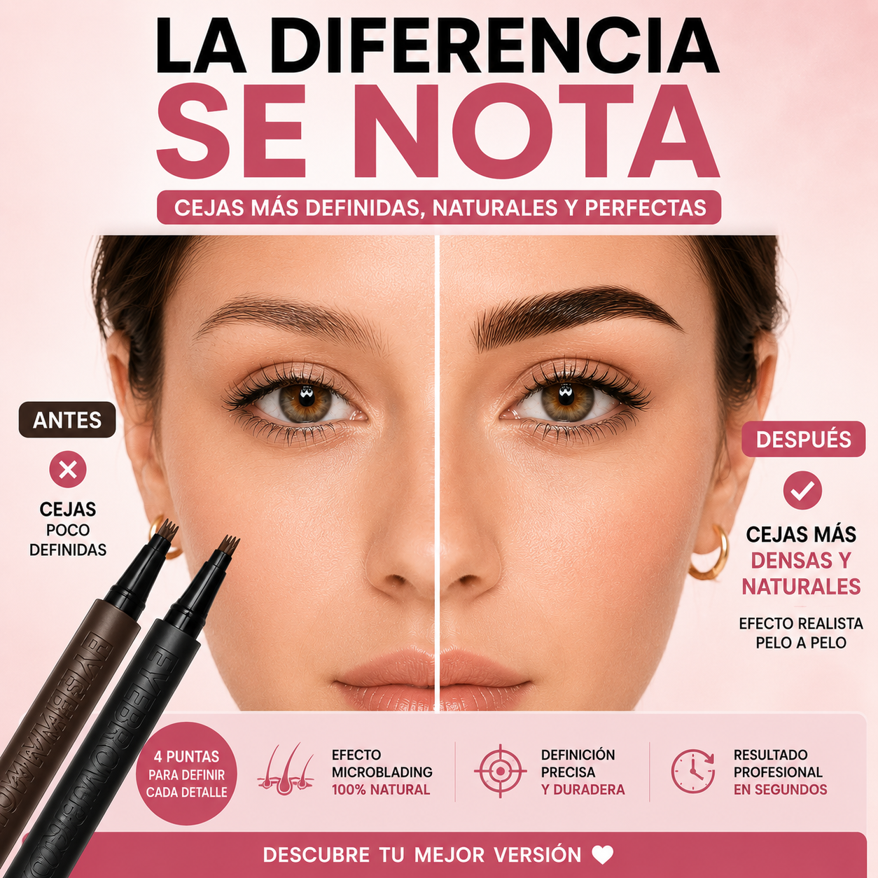 Brow Master 4 Puntas – Definición Precisa y Duradera