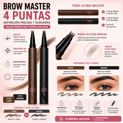 Brow Master 4 Puntas – Definición Precisa y Duradera