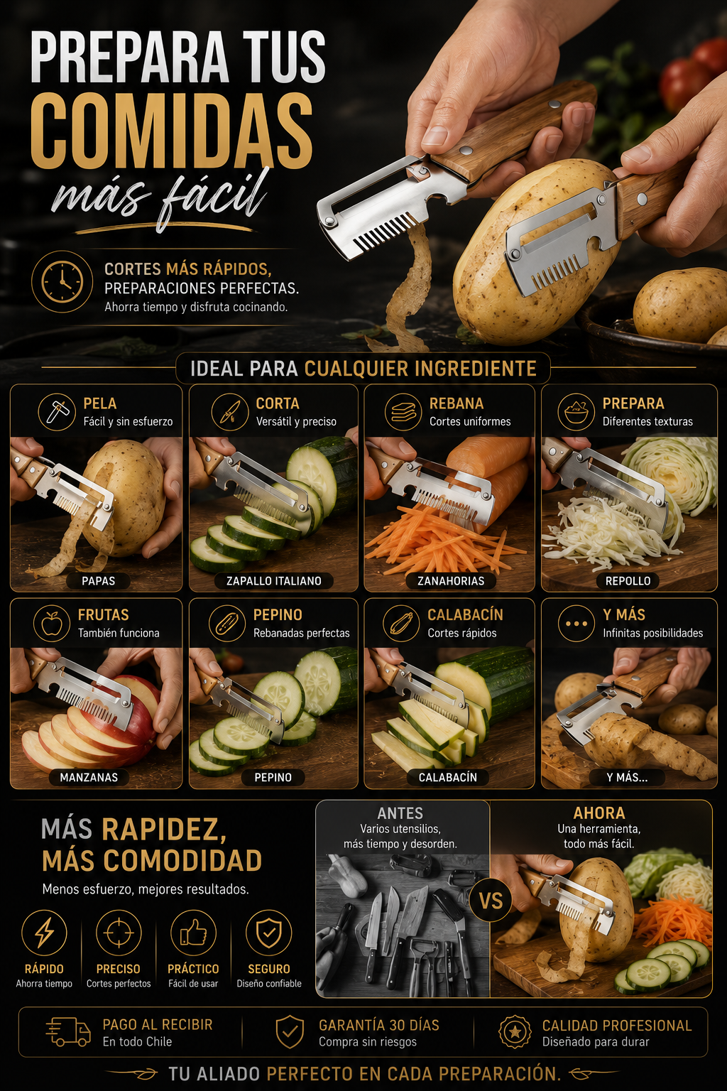 PACK SET DE CUCHILLOS PROFESIONAL 2X1