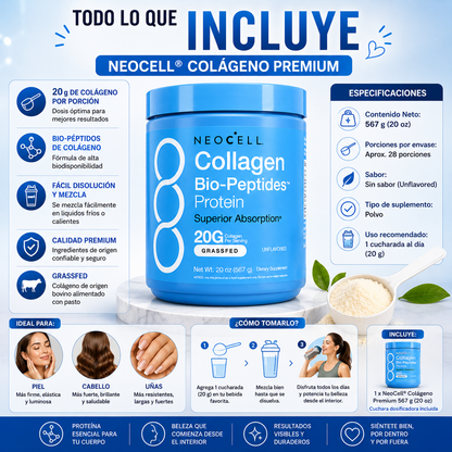NeoCell® Colágeno Premium – Piel, Cabello y Uñas