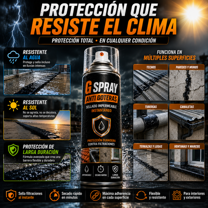 G Spray Anti Goteras – Sellado Impermeable Instantáneo