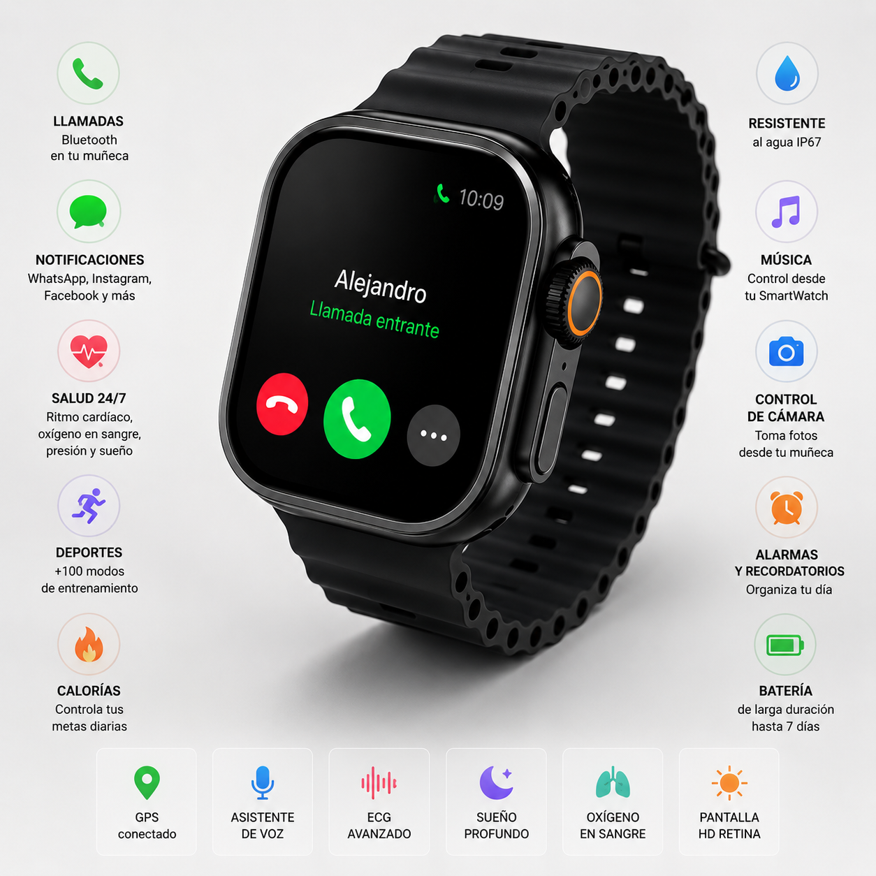 SmartWatch Ultra 7 en 1 – Tecnología Premium en tu Muñeca