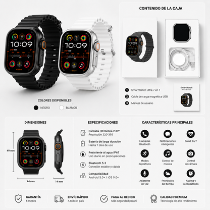 SmartWatch Ultra 7 en 1 – Tecnología Premium en tu Muñeca