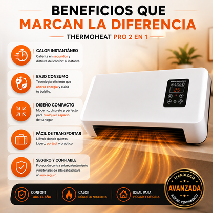 ThermoHeat Pro 2 en 1 Calor Instantáneo para tu Hogar