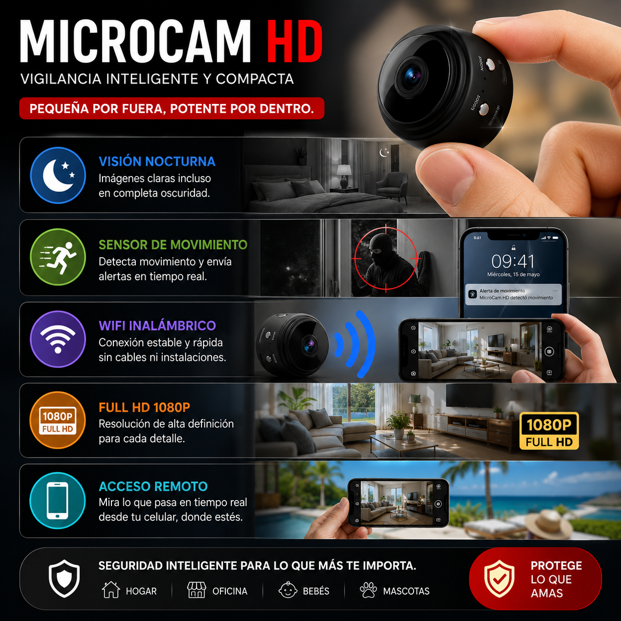 MicroCam HD® – Vigilancia Inteligente y Compacta