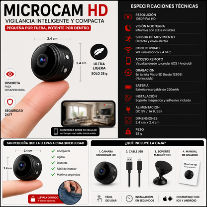 MicroCam HD® – Vigilancia Inteligente y Compacta