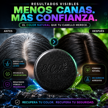 El Color Reset – Barra de Shampoo para Cabello Oscuro
