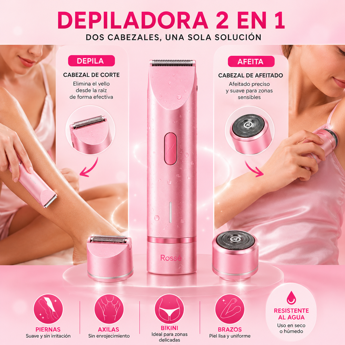 Depiladora Rossé® 2 en 1